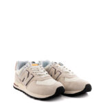 New Balance Sneakers Uomo 574 Bianco Sporco Dettagli Bordeaux
