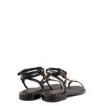 Ash Sandalo Donna Party Nero Con Maxi Borchie Oro
