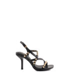 Ash Sandalo Donna Nero Con Borchie E Tacco Sottile
