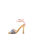 Matteo Pitti Sandalo Donna Avio Rosa E Oro Con Tacco Alto