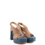 Matteo Pitti Sandalo Donna Con Plateau E Tacco Jeans