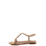 Bibi Lou Sandalo Donna Cipria Con Treccia In Cristalli
