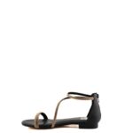 Bibi Lou Sandalo Donna Nero Con Cristalli Oro E Talloncino Chiuso