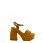 Carmens sandalo Donna In Camoscio Giallo Con Plateau