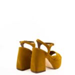 Carmens sandalo Donna In Camoscio Giallo Con Plateau