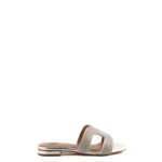 Bibi Lou Ciabattina Donna Flat Argento Con Cristalli