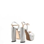 Marc Ellis Sandalo Donna Argento Con Plateau