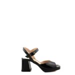Matteo Pitti Sandalo Donna In Vernice Nera Con Plateau