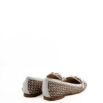 Status Mocassino Donna In Rafia Intrecciata Con Catena