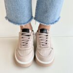 Alexander Smith Harrow Sneakers Donna Nude E Tessuto Glitterato