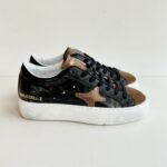 Ama Brand Deluxe Sneakers Donna Nera E Cuoio