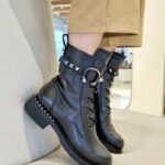 Ash Floyd Anfibio Donna Nero Con Borchie
