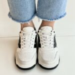 Ash Blake Sneakers Donna Avorio E Glitter Argento