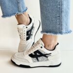 Ash Blake Sneakers Donna Avorio E Glitter Argento