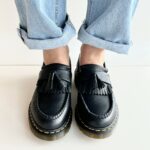Dr. Martens Adrian Mocassino Donna Con Frangia E Nappe In Pelle Martellata