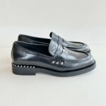 Ash Whisper Studs Mocassino Donna Abrasivato Nero