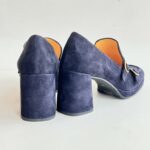Mara Bini Mocassino Blu Con Doppie Fibbie