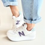 New Balance 574 Sneakers Donna Platform Bianca