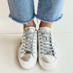 Ama Brand Deluxe Sneakers Donna Bianca E Argento