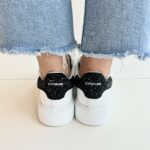 Crime London Sneakers Donna Bianca E Swarovski Neri