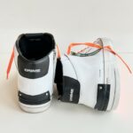 Crime London Deluxe Mid Sneakers Uomo Bianca E Lacci Fluo