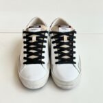 Crime London Distressed Sneakers Uomo Bianca E Stringa Nera