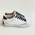 Crime London Distressed Sneakers Uomo Bianca E Stringa Nera