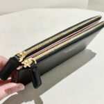 My Best Bag Portafogli Donna Nero Con Doppia Zip E Bottone