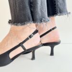Bibi Lou Slingback Nera Con Fibbia Gioiello