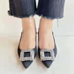 Bibi Lou Slingback Nera Con Fibbia Gioiello