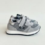 Sun 68 Sneakers Bambina Glitter Argento Con Velcro