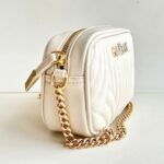 Gaelle Mini Camera Bag Con Impunture Beige