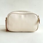 Gaelle Mini Camera Bag Con Impunture Beige