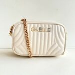 Gaelle Mini Camera Bag Con Impunture Beige