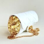 Marc Ellis Micro Borsa A Mano Donna Bianca E Oro