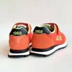 Sun 68 Sneakers Bambino Arancio Fluo Con Velcro E Laccio Elastico