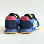 Sun 68 Sneakers Bambino Blu Con Maxi Logo E Velcro
