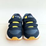 Sun 68 Sneakers Bambino Blu Con Maxi Logo E Velcro