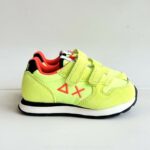 Sun 68 Sneakers Bambino Con Velcro Giallo Fluo