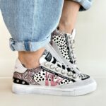 Emanuelle Vee Sneakers Donna Pois E Glitter Con Maxi Cristalli