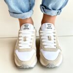Sun 68 Sneakers Donna Bianco E Beige