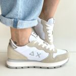 Sun 68 Sneakers Donna Bianco E Beige