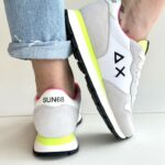 Sun 68 Sneakers Donna Bianca Con Fluo