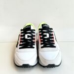Sun 68 Sneakers Uomo Bianco Fluo Con Maxi Logo
