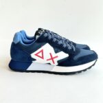 Sun 68 Sneakers Uomo Blu Con Maxi Logo