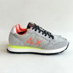 Sun 68 Sneakers Uomo Grigio Chiaro E Dettagli Fluo