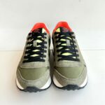 Sun 68 Sneakers Uomo Verde Militare E Dettagli Fluo