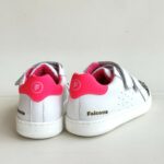 Falcotto Sneakers Bambina Bassa Bianca Con Glitter E Velcro