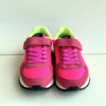 Sun 68 Sneakers Bambina Fuxia Fluo Con Velcro E Laccio Elastico