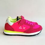 Sun 68 Sneakers Bambina Fuxia Fluo Con Velcro E Laccio Elastico